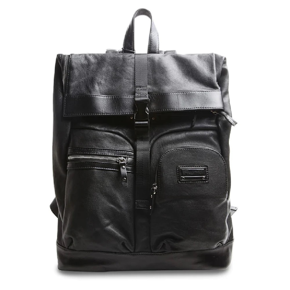 Buy Men's Republic Black Leather Backpack Online - Chisel and Charm