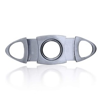 DOUBLE BLADE GUILLOTINE STYLE CIGAR CUTTER STAINLESS STEEL