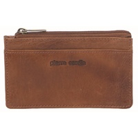 PIERRE CARDIN LEATHER COIN PURSE - COGNAC