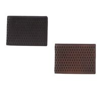 PIERRE CARDIN MENS ITALIAN LEATHER PERFORATED WALLET 11 x 10cm