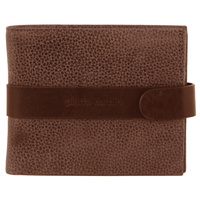 PIERRE CARDIN MENS LEATHER TAB WALLET - BROWN