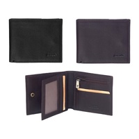 PIERRE CARDIN MENS BI-FOLD RFID PROTECTED WALLET - ITALIAN LEATHER - BLACK OR BROWN