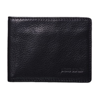 PIERRE CARDIN MENS BI-FOLD RFID PROTECTED WALLET - BLACK ITALIAN LEATHER