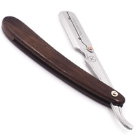 PARKER SRDW SHEESHAM WOOD CUT THROAT SHAVING RAZOR STAINLESS STEEL